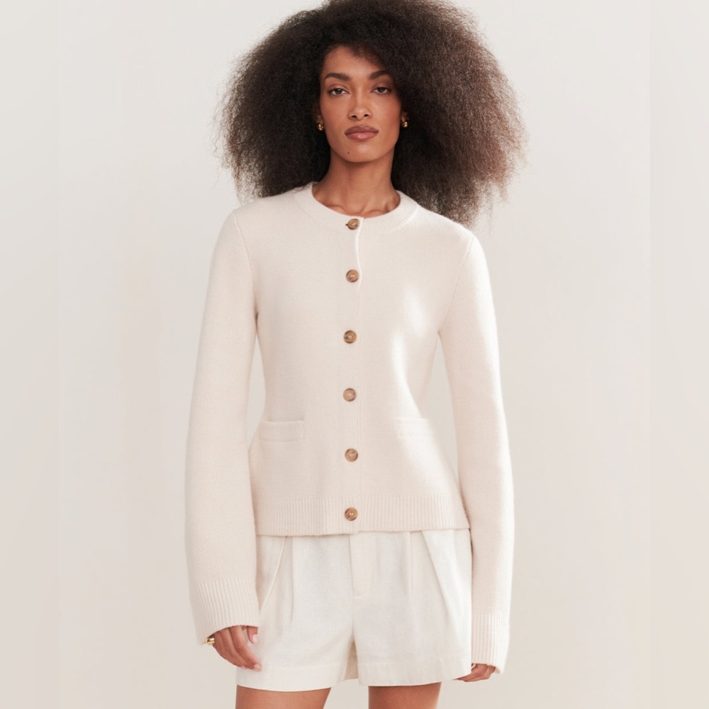 Jenni Kayne Off-White Cooper Cardigan - Picture 1 of 7
